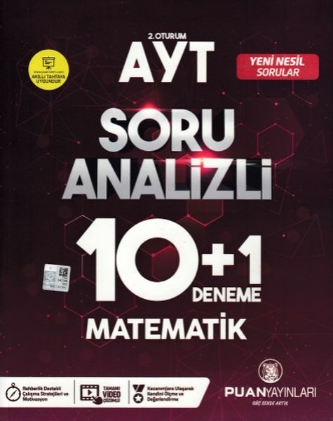Puan Ayt 2. Oturum Soru Analizli 10+1 Deneme Matematik  (Yeni) Kolektif