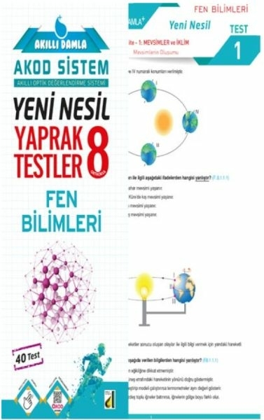 Akıllı Damla Fen Bilimleri Yeni Nesil Yaprak Testler-8. Sınıf Komisyon