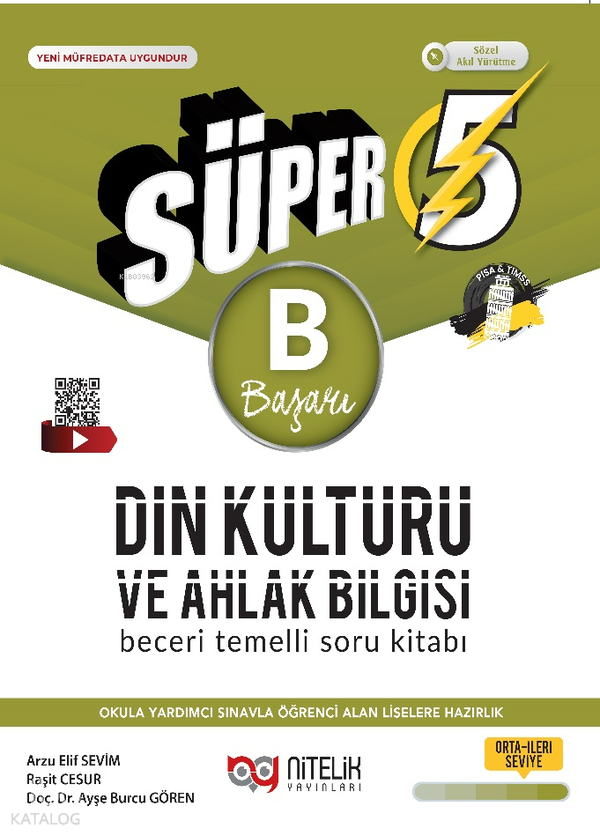 Nitelik 5.Sınıf Süper Din Kültürü Ve Ahlak Bilgisi (B) Beceri Temelli Soru Kitabı
