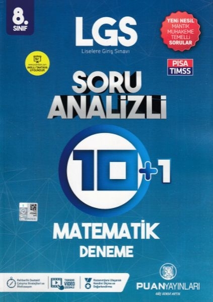 Puan 8. Sınıf Lgs Matematik Soru Analizli 10+1 Deneme(Yeni) Kolektif