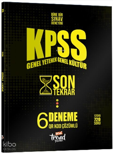 Yeni Trend Yayınları Kpss Son Tekrar Qr Çözümlü 6 Deneme