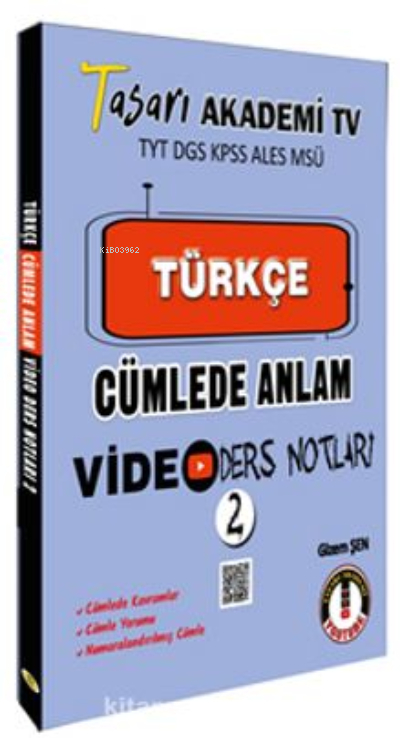 Tasarı TYT DGS KPSS ALESS MSÜ Türkçe Cümlede Anlam Video Ders Notları Gizem Şen