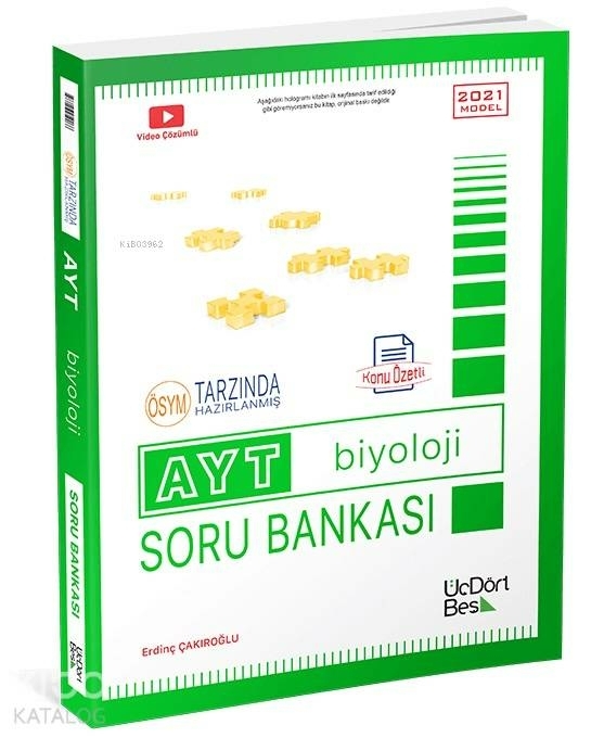 Üç Dört Beş 2022 Model AYT Biyoloji Soru Bankası Erdinç Çakıroğlu