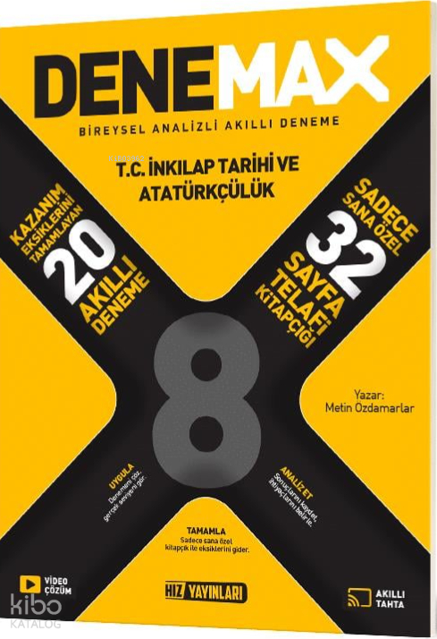 Hız Yayınları Denemax 8. Sınıf İnkilap Tarihi 20'Li Akıllı Deneme