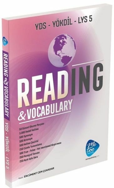 Too Publishing Yayınları YDS Reading ve Vocabulary Me Too Publishing