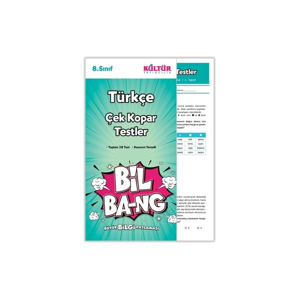 Kültür Yayıncılık 8.Sınıf Bil Ba-Ng Türkçe Çek Kopar Testleri
