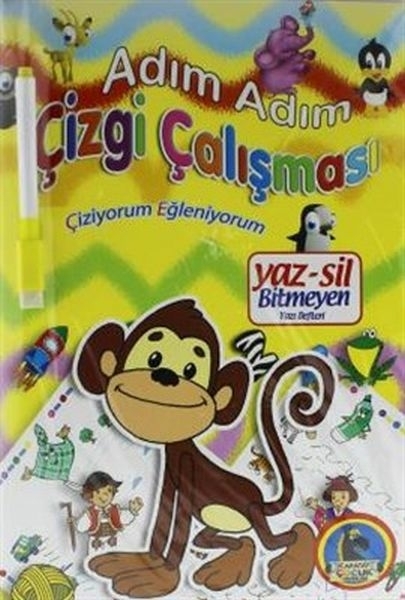 Yaz-Sil Çizgi Çalışması Bitmeyen Yazı Defteri Komisyon