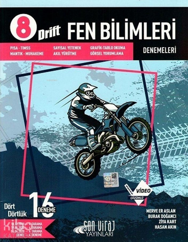 Son Viraj Yayınları 8. Sınıf LGS Fen Bilimleri 16 lı Deneme Drift Serisi Son Viraj