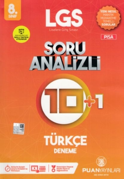 Puan Lgs 8. Sınıf Soru Analizli 10+1 Türkçe Deneme (Yeni) Kolektif