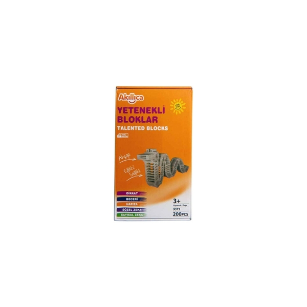 AKILLICA YETENEKLİ BLOKLAR - 200 PARÇA-9373