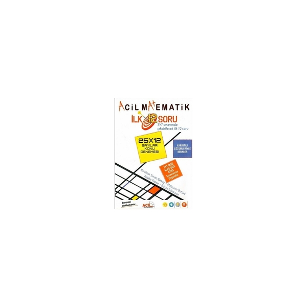 Acil Yayınları Matematik İlk 12 Soru 25X12 Sayılar Konu Denemesi Acil