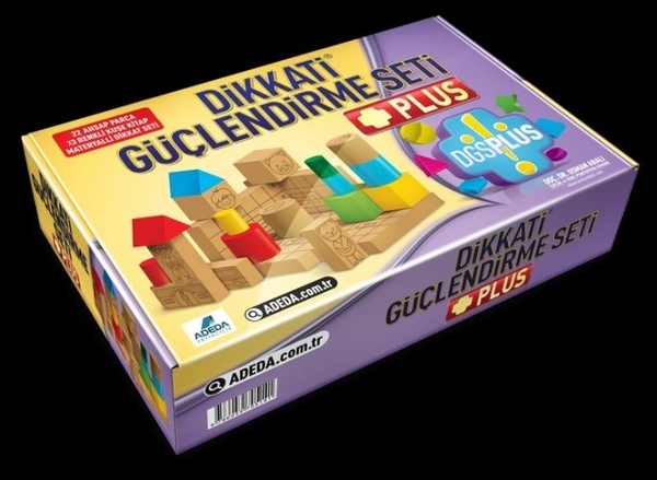 Dikkati Güçlendirme Seti Plus 4 Yaş (3 Kitap+22 Parça Ahşap - Karton Kutu) Osman Abalı