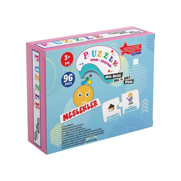Puzzle Meslekler Okul Öncesi Akıl ve Zeka Oyunu 3 Yaş - 96 Parça