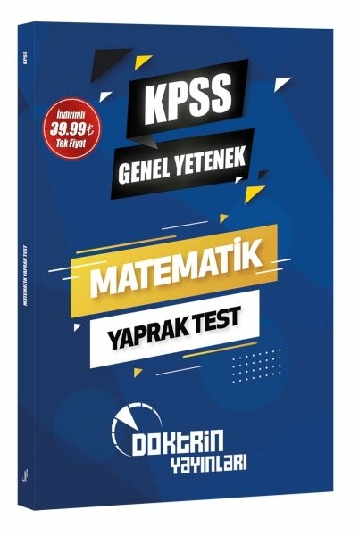 Doktrin Yayınları 2023 Kpss Genel Yetenek Matematik Komisyon