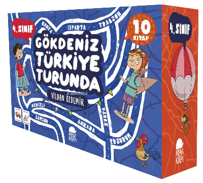 Gökdeniz Türkiye Turunda 4. Sınıf Seti - (10 Kitap) Vildan Özdemir