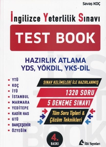 İda Yayınları İngilizce Yeterlilik Sınavı Test Book Savaş Koç