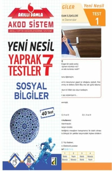 Akıllı Damla Sosyal Bilgiler Yeni Nesil Yaprak Testler-7. Sınıf Komisyon