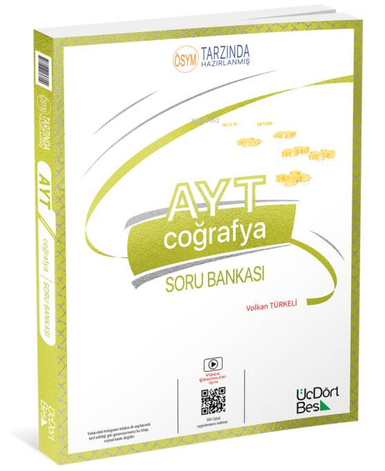 Üç Dört Beş 2022 AYT Coğrafya Soru Bankası Volkan Türkeli