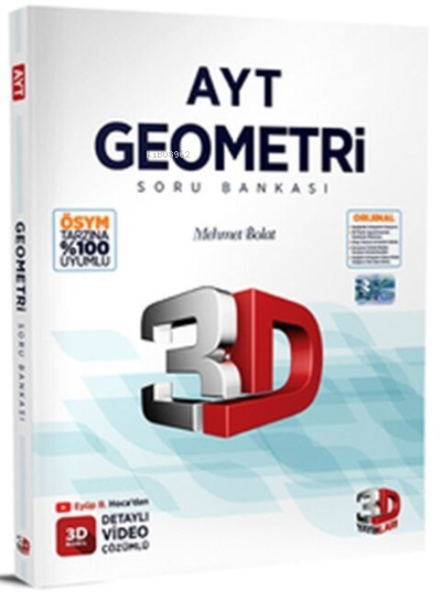3D Yayınları  AYT Geometri Tamamı Video Çözümlü Soru Bankası Mehmet Bolat