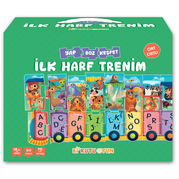 İlk Harf Trenim - Cırt Cırtlı Yapboz ve Kitap Seti Halil İbrahim Öztürk