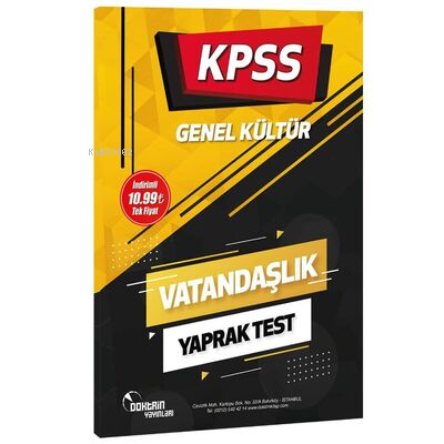 Doktrin Yayınları 2023 KPSS Genel Kültür Vatandaşlık Yaprak Test Komisyon