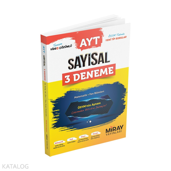 Miray Yayınları Ayt Sayısal 3 Deneme Matematik-Fen Bilimleri