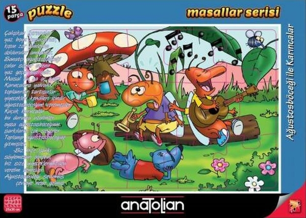 Puzzle 15 Parça Masallar Serisi- Ağustos Böceği ve Karınca Kolektif