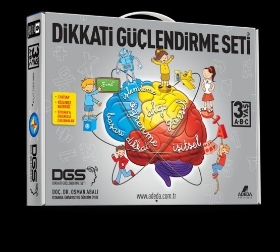 Dikkati Güçlendirme Seti Ana Sınıfı 3 Yaş (3 Kitap Karton Kutu Set) Osman Abalı