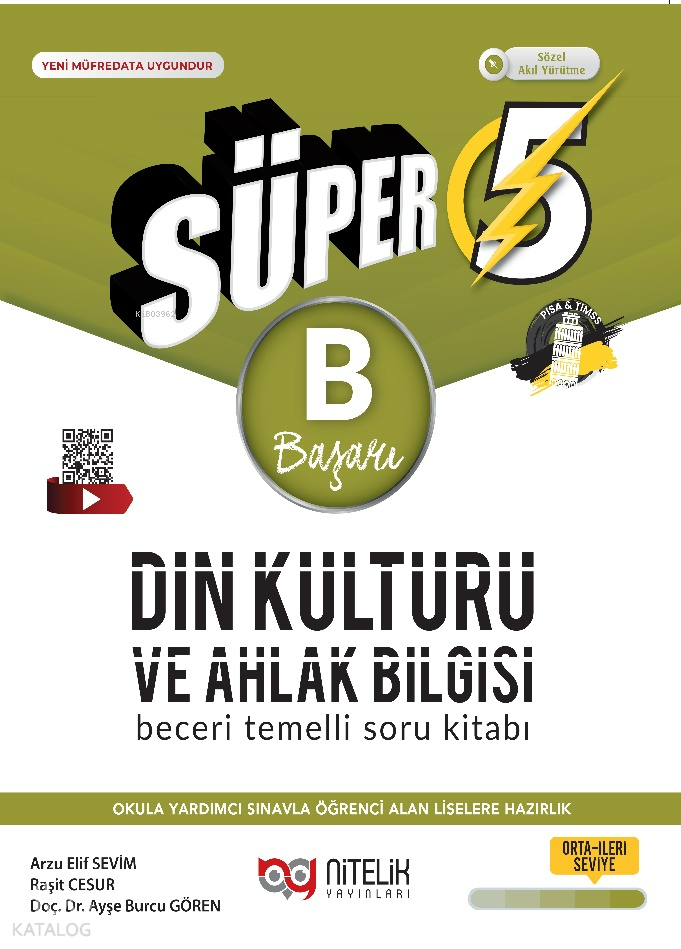 Nitelik 5.Sınıf Süper Din Kültürü Ve Ahlak Bilgisi (B) Beceri Temelli Soru Kitabı