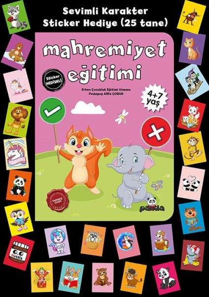 Stickerlı 4+7 Yaş Mahremiyet Eğitimi Pedagog Afife Çoruk