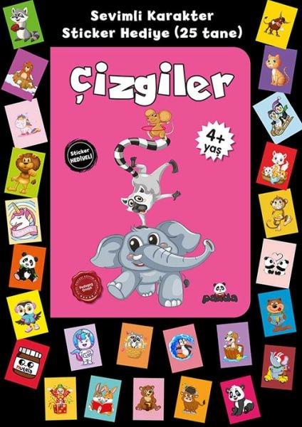 Stickerlı 4+ Yaş Çizgiler Kolektif