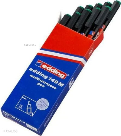 Edding Asetat Kalemi (149) (M) (Yeşil) (10 Lu)