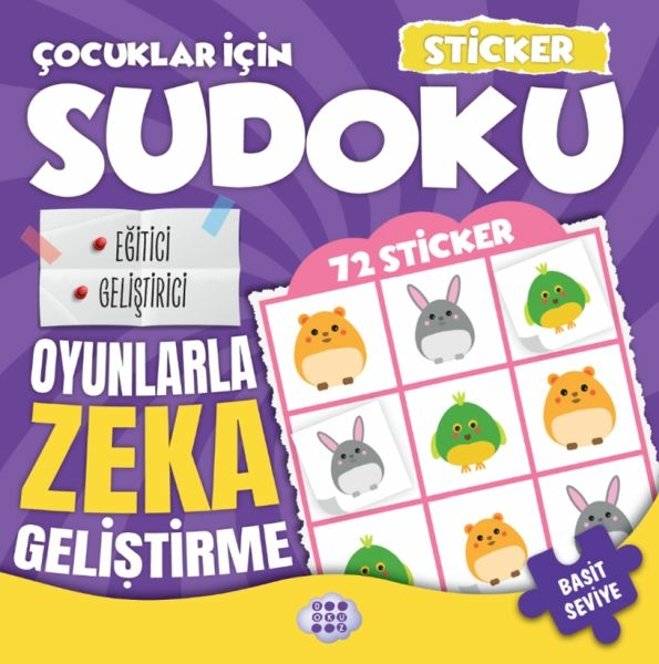 Çocuklar İçin Sudoku - Sticker Hediyeli Basit Seviye 2 Kolektif