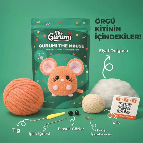 The Gurumi Fare Örgü Öğrenme Kiti (Tg008) 