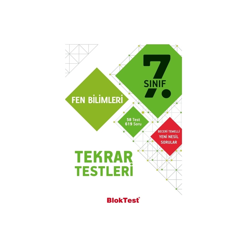 BlokTest Yayınları 7. Sınıf Fen Bilimleri Tekrar Testleri BlokTest