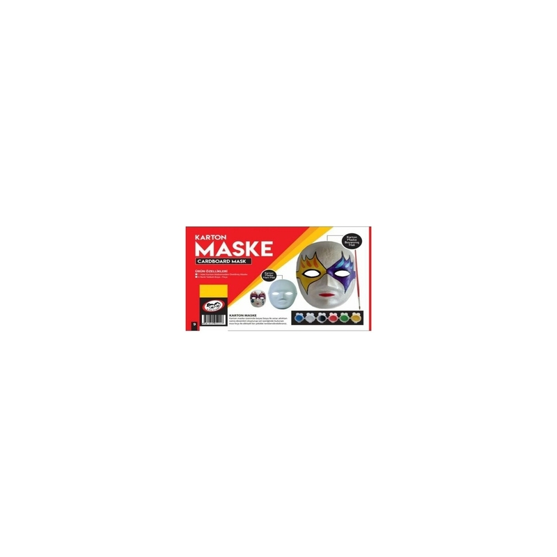 Kumtoys Maske Boyama Seti (Karton) (6 Renk Akrilik Boya) (3+)
