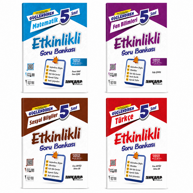 5. Sınıf Ankara Etkinlikli Soru Bankası Seti 4 Kitap