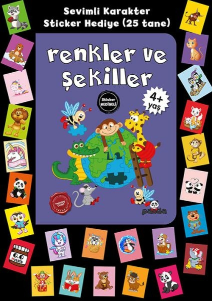 Stickerlı 4+ Yaş Renkler Ve Şekiller Pedagog Afife Çoruk