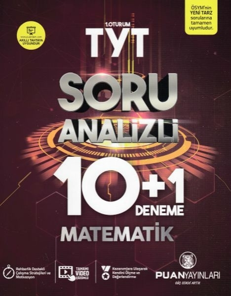 Puan Tyt Matematik Soru Analizli 10 + 1 Deneme (Yeni) Komisyon