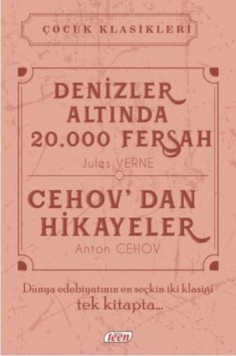 Çocuk Klasikleri - Denizler Altında 20.000 Fersah - Cehovdan Hikayeler (Ciltli) Jules Verne Anton Pavloviç Çehov