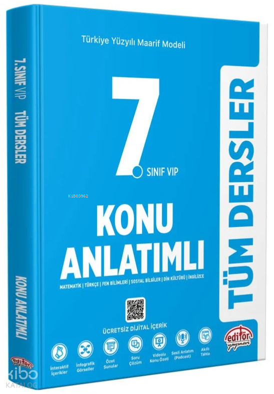 Editör 7. Sınıf Vıp Tüm Dersler Maarif Model Konu Anlatımlı