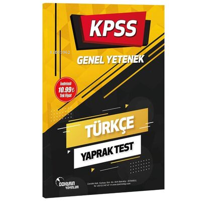 Doktrin Yayınları 2023 KPSS Genel Yetenek Türkçe Yaprak Test Komisyon
