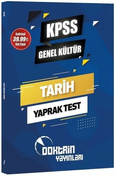 Doktrin Yayınları 2023 Kpss Genel Kültür Tarih Yaprak Test Komisyon