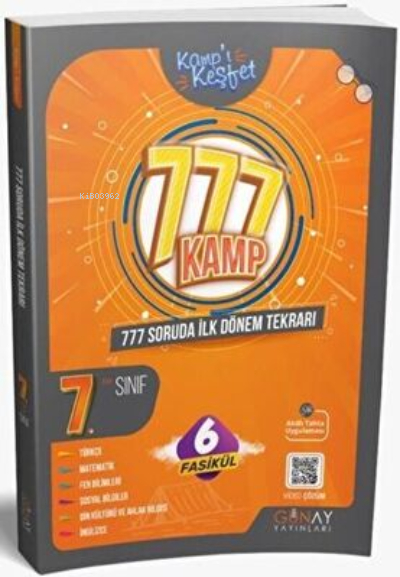GÜNAY 7.SINIF İLK DÖNEM KAMP KİTABI (777 KAMP)