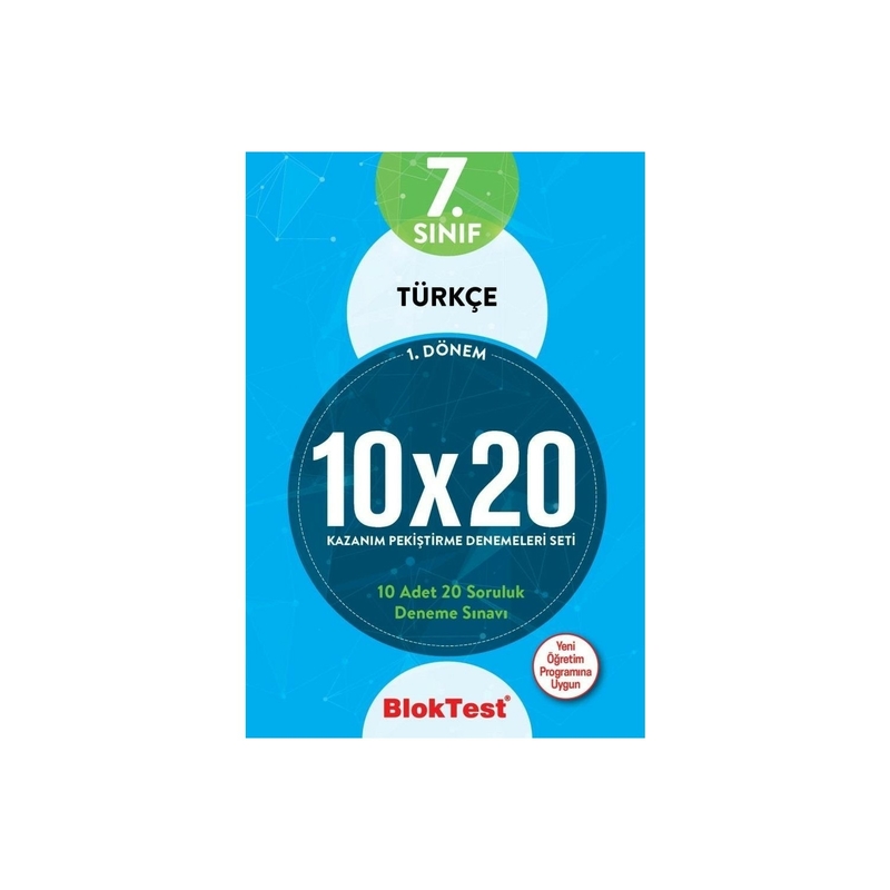 BlokTest Yayınları 7. Sınıf 1. Dönem Türkçe 10x20 Kazanım Pekiştirme Denemeleri Seti BlokTest