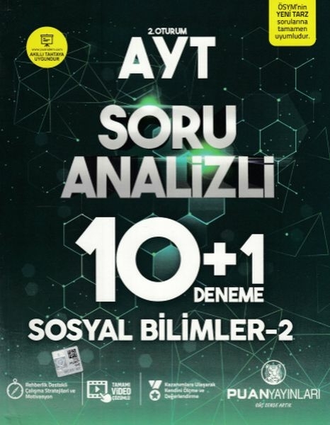 Puan Ayt 2. Oturum Soru Analizli 10+1 Deneme Sosyal Bilimler-2 Kolektif