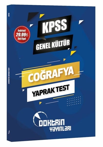 Doktrin Yayınları 2023 KPSS Genel Kültür Coğrafya Yaprak Test Komisyon