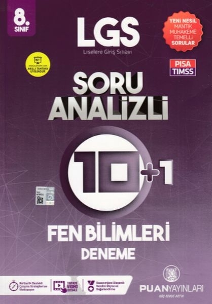 Puan 8. Sınıf Lgs Fen Bilimleri Soru Analizli 10+1 Deneme (Yeni) Kolektif