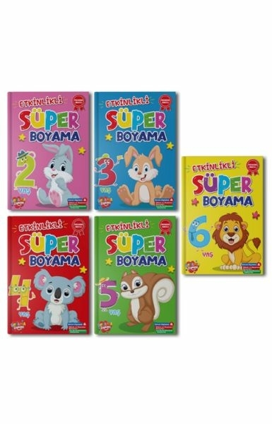 Etkinlikli Süper Boyama Seti – 5 Kitap Takım Kolektif