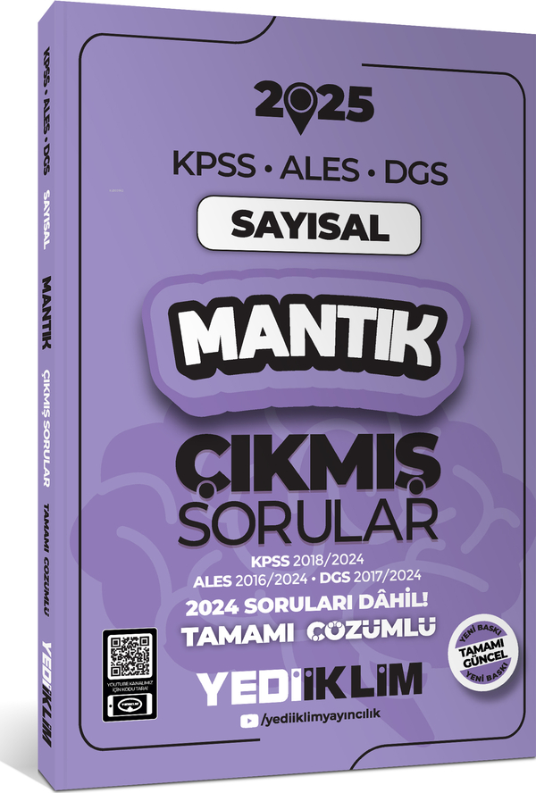 2025 KPSS ALES DGS Sayısal Mantık Çıkmış Sorular ve Çözümleri